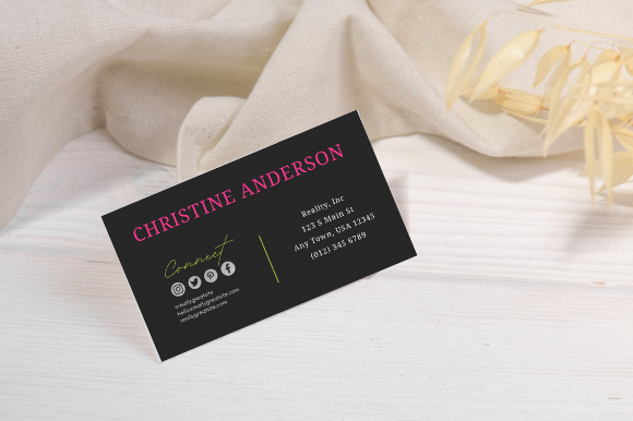 Vibrant Business Card Canva, BUS34
