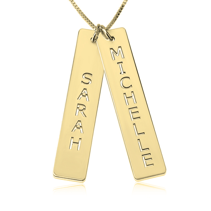 24K Gold Plated Double Bar Necklace