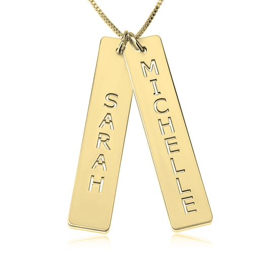 24K Gold Plated Double Bar Necklace