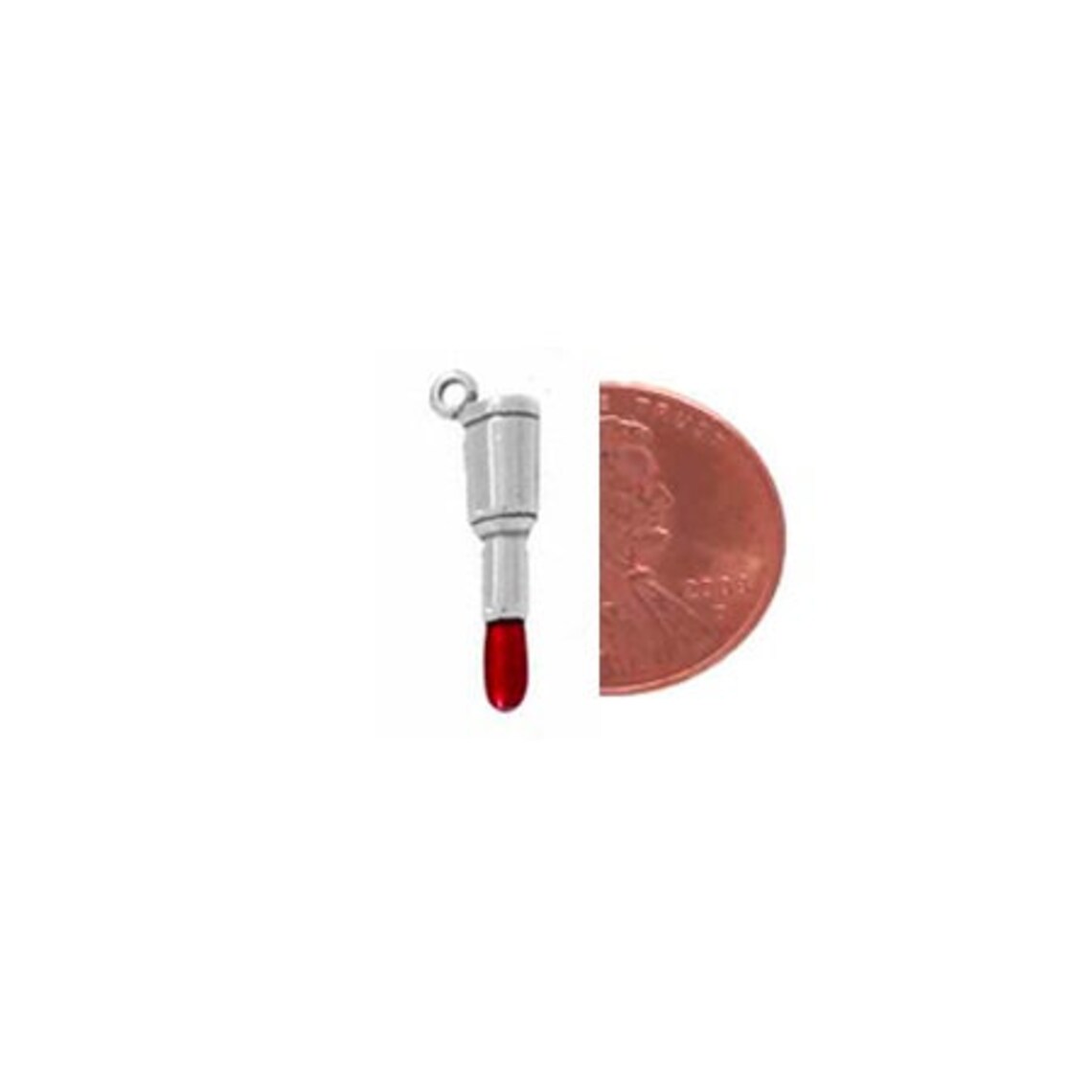 Red Enamel Lipstick Charm