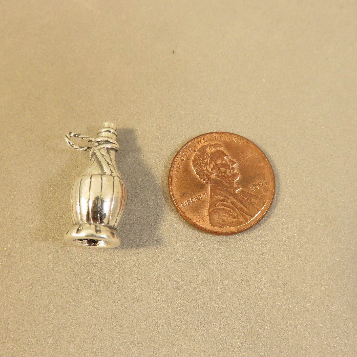 3D Chianti Bottle Charm