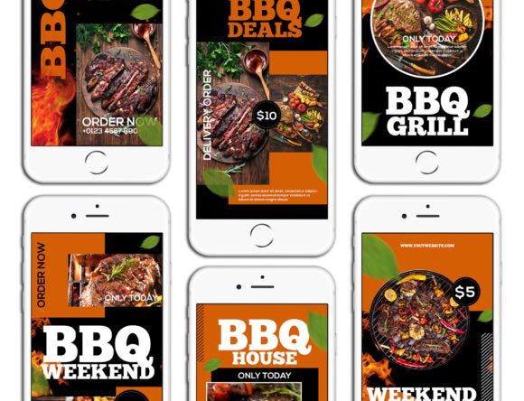 Steak Bar Insta Story Canva Template