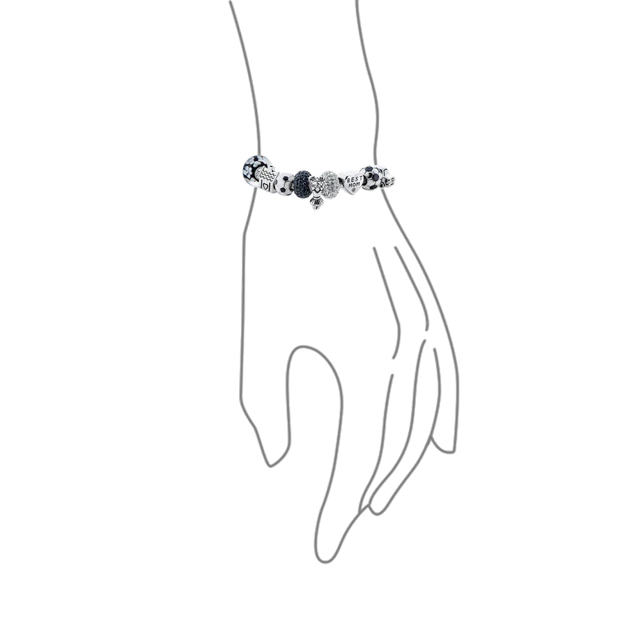 Pulsera con dijes de mamá de fútbol 