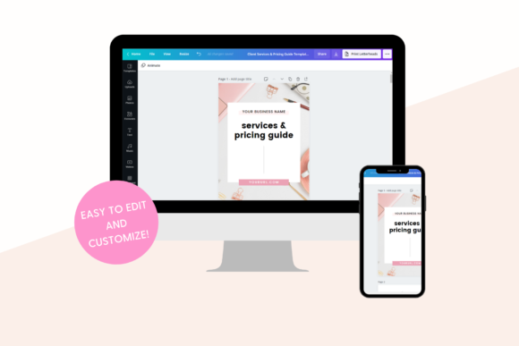 Services & Pricing Template for Canva