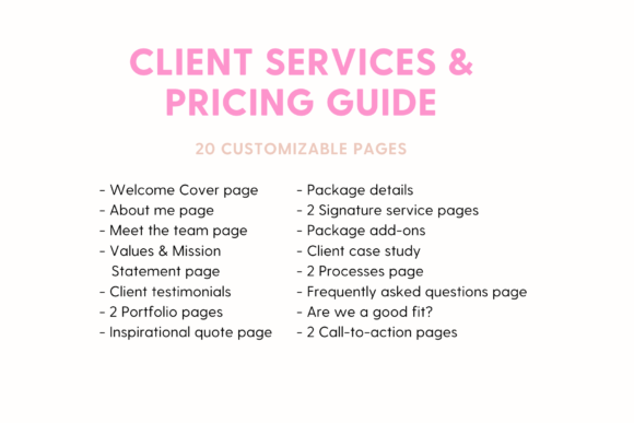 Services & Pricing Template for Canva