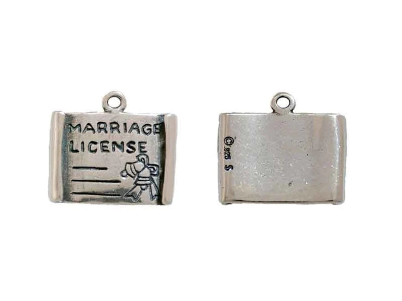 Marriage License Charm