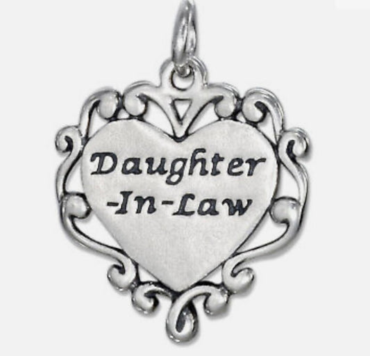 Daughter in Law Heart Charm