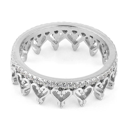 Eternity Heart CZ Ring