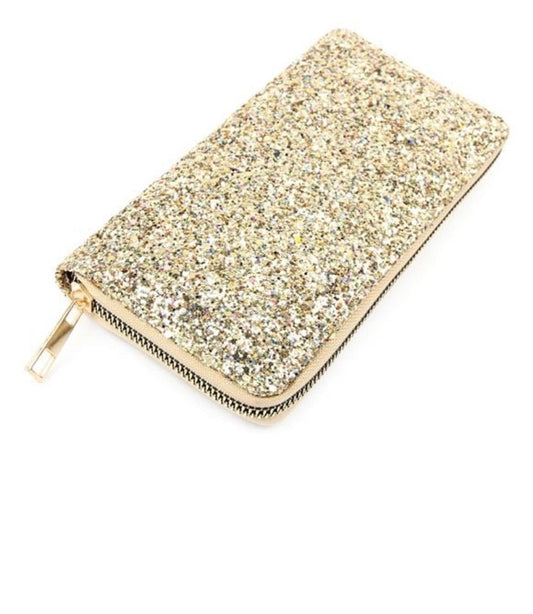Glitter Single Zipper Wallet