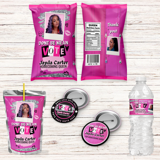 Custom Mean Girl Inspired Homecoming Campaign Favors