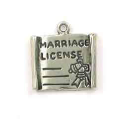 Marriage License Charm