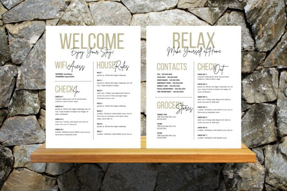 Airbnb Welcome Signs