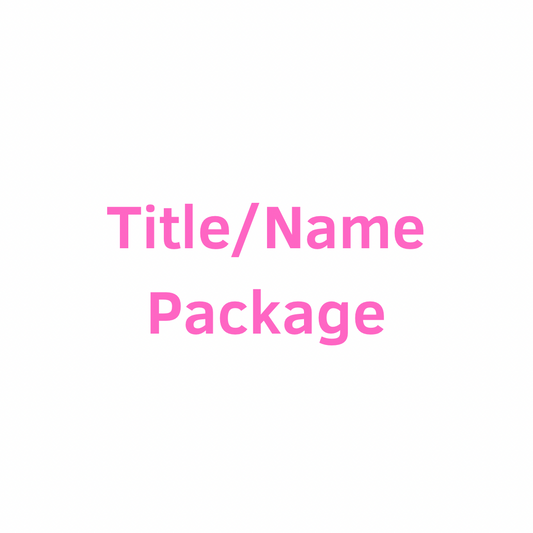 Title/Name Package: Business & Books