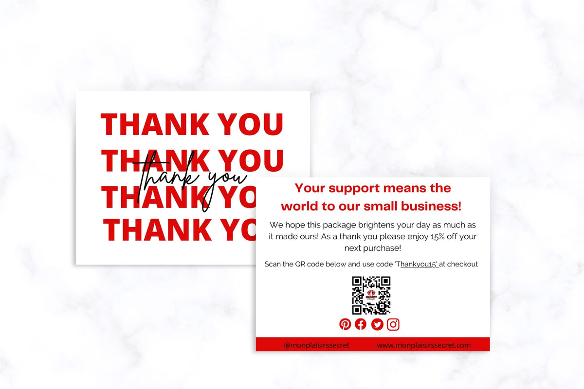 Custom QR Thank You Card