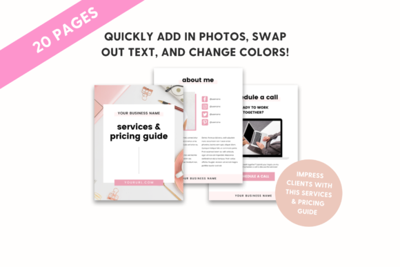 Services & Pricing Template for Canva