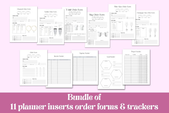 Order Forms Templates Planner Kit