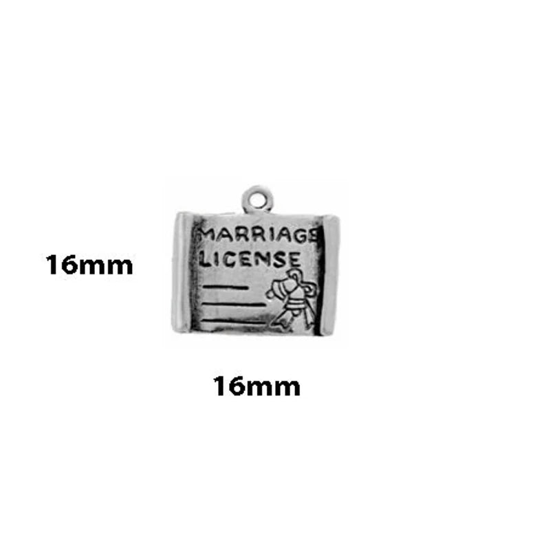 Marriage License Charm
