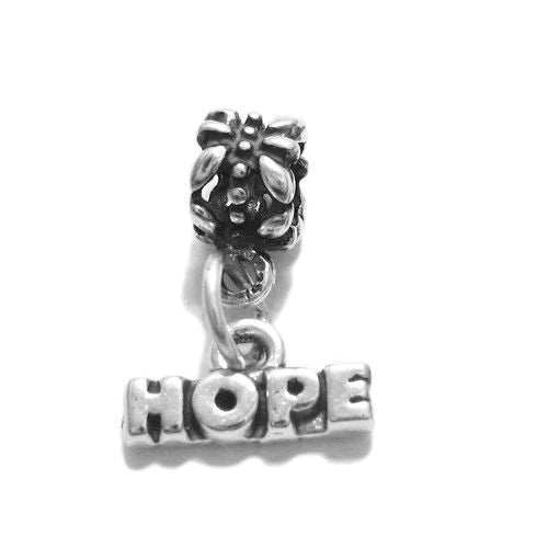 "Hope" Charm with Euro Bead