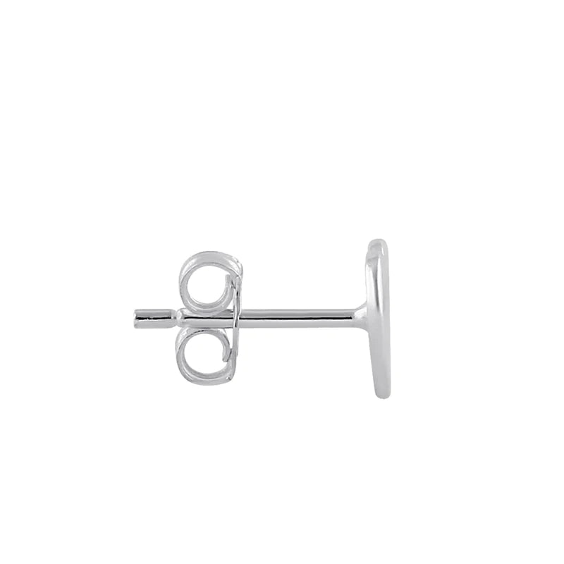 Sterling Silver Textured Heart Stud Earrings