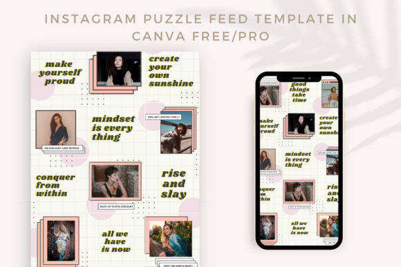 Georgina 15-grid Instagram Puzzle Feed Template