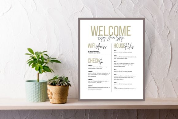 Airbnb Welcome Signs