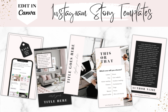 Pink Instagram Post and Story Templates