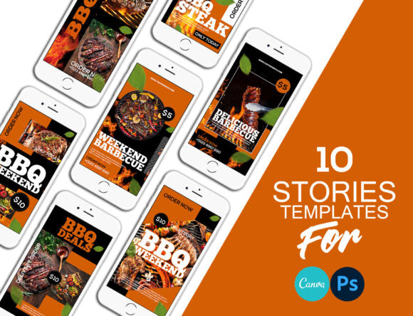 Steak Bar Insta Story Canva Template