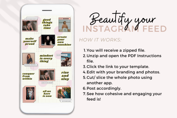 Georgina 15-grid Instagram Puzzle Feed Template