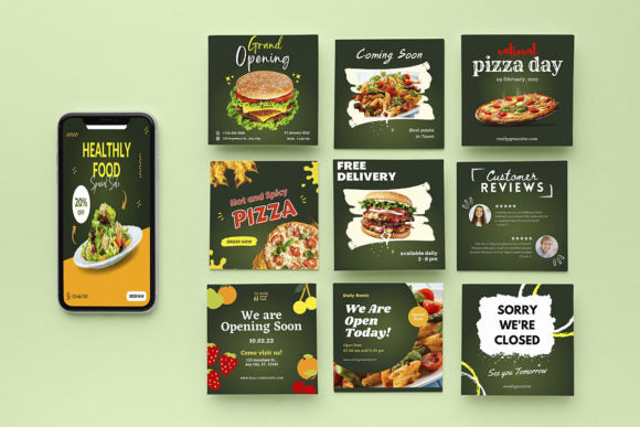 Food Blogger Instagram Templates