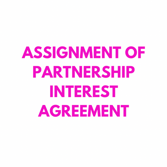 Assignment of Partnership Interest Agreement