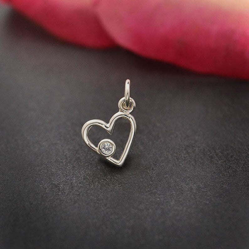 Birthstone Heart Charm