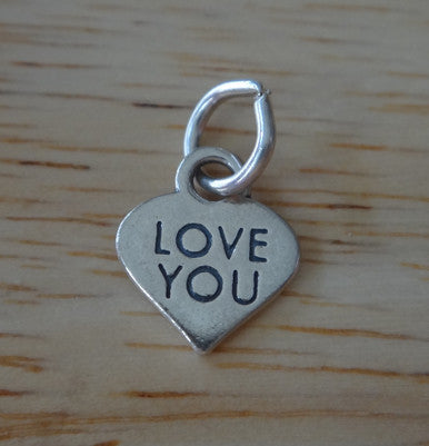 Love You Heart Conversation Charm