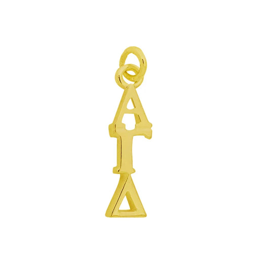 Custom Gold Plated Greek Drop Lavalier Charm