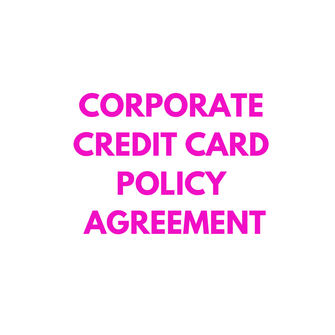 Corporate Credit Card Policy Agreement