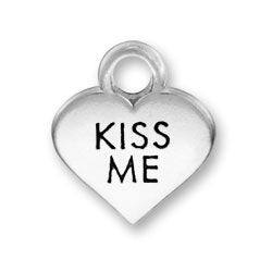 Kiss Me Love Heart Conversation Charm