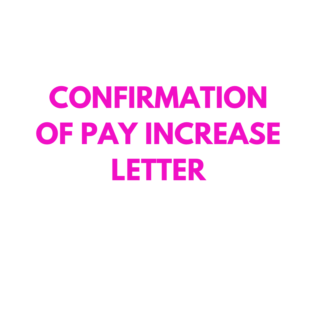 Confirmation of Pay Increase Letter
