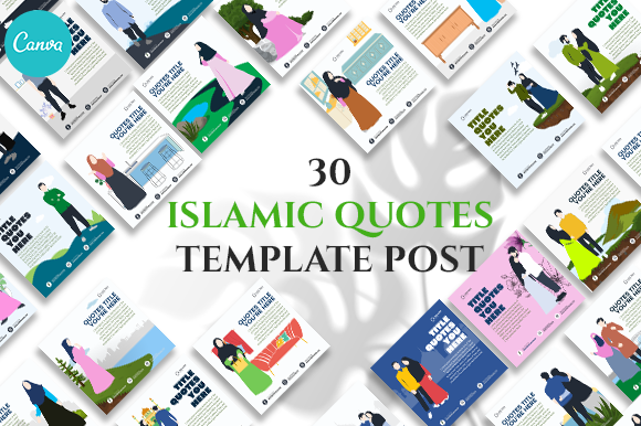 Islamic Post Feed Themed Canva Instagram Templates