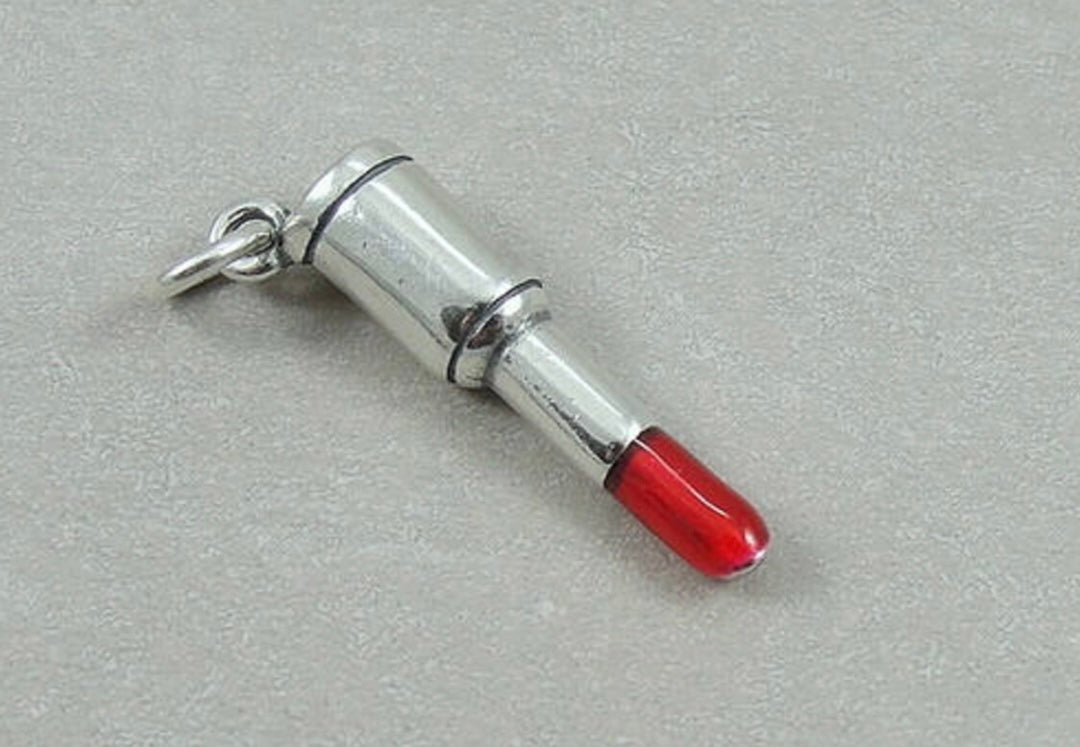 Red Enamel Lipstick Charm
