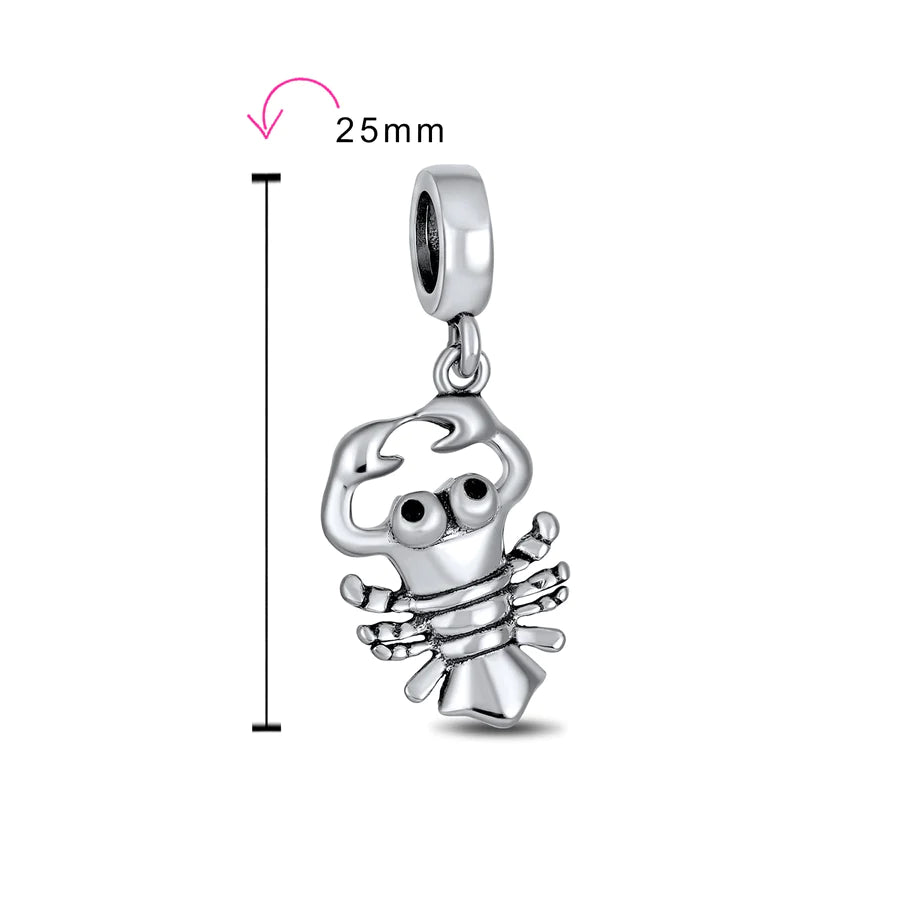 Charm de cuentas colgantes de langosta 