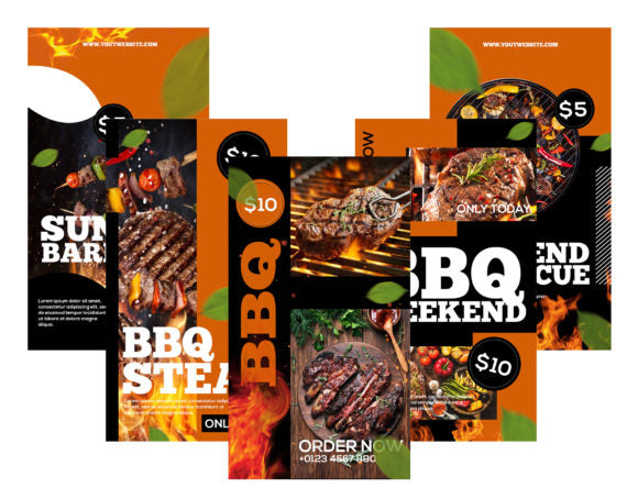Steak Bar Insta Story Canva Template
