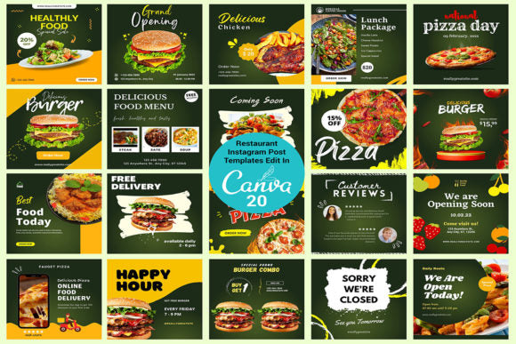 Food Blogger Instagram Templates