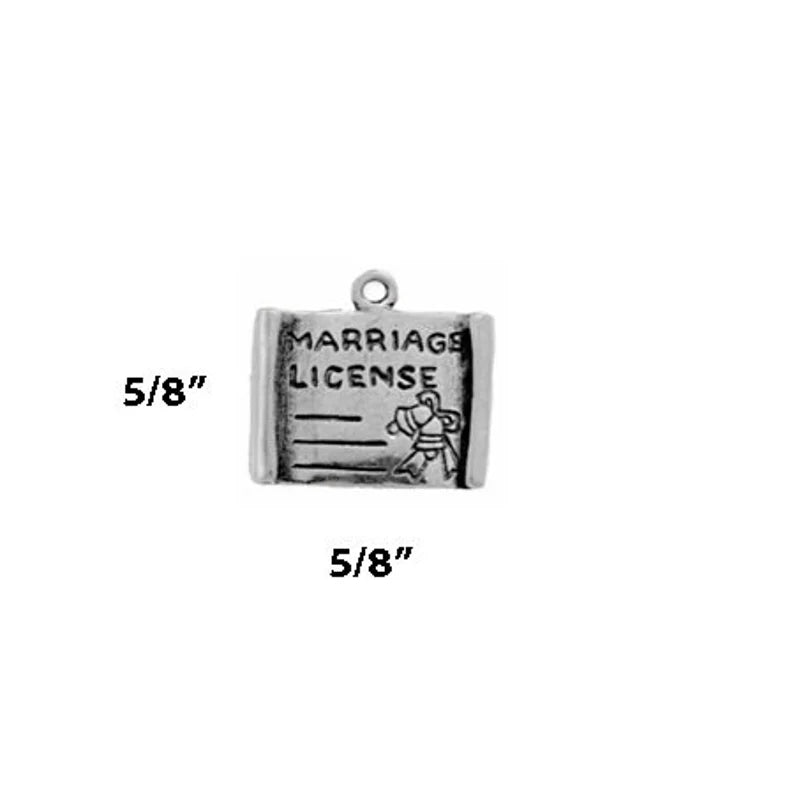 Marriage License Charm