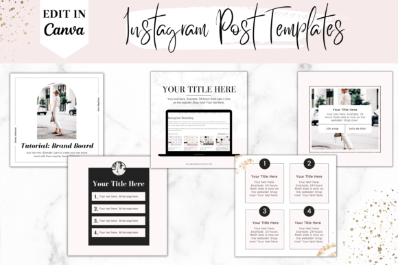 Pink Instagram Post and Story Templates