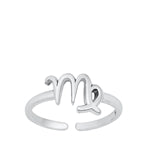 Sterling Silver Zodiac Toe Rings