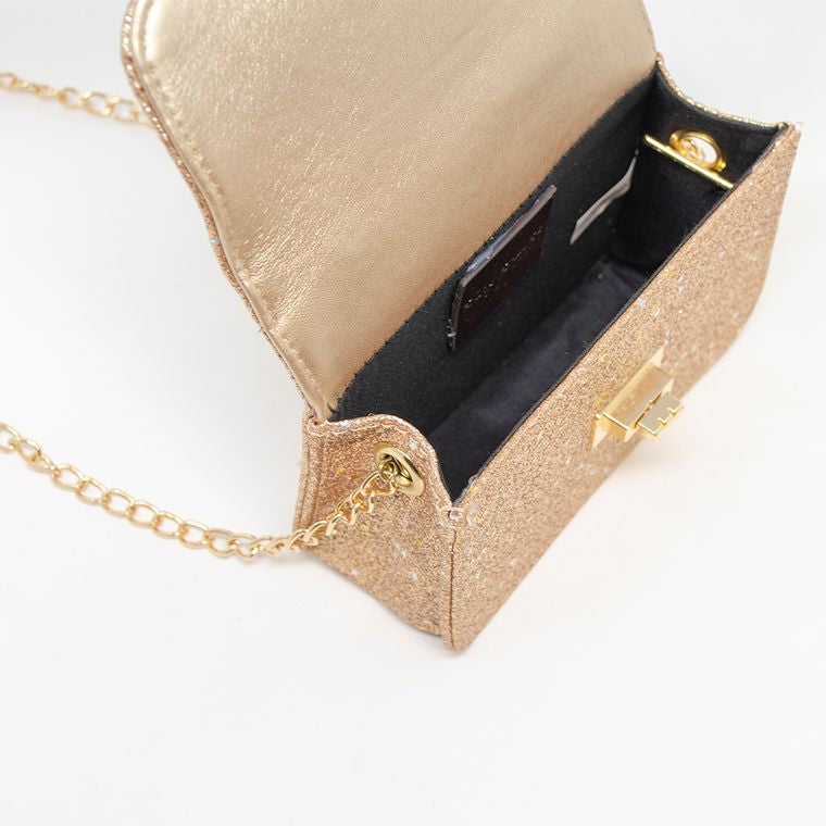 Kids Sparkle Pearl Handle Mini Bag (Gold)