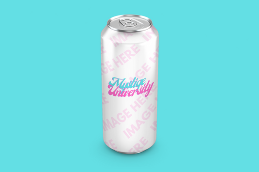3D 19.2oz Soda Can Mockup