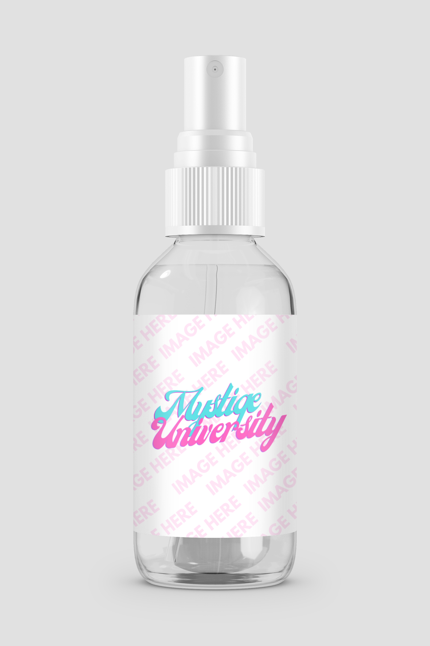 Clear Glass Spray Bottle Mockup