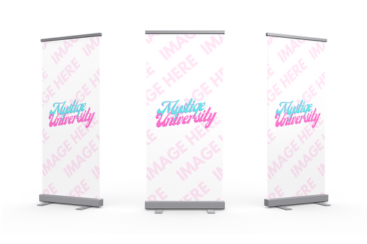 3D Roll Up Banner Ad Mockup
