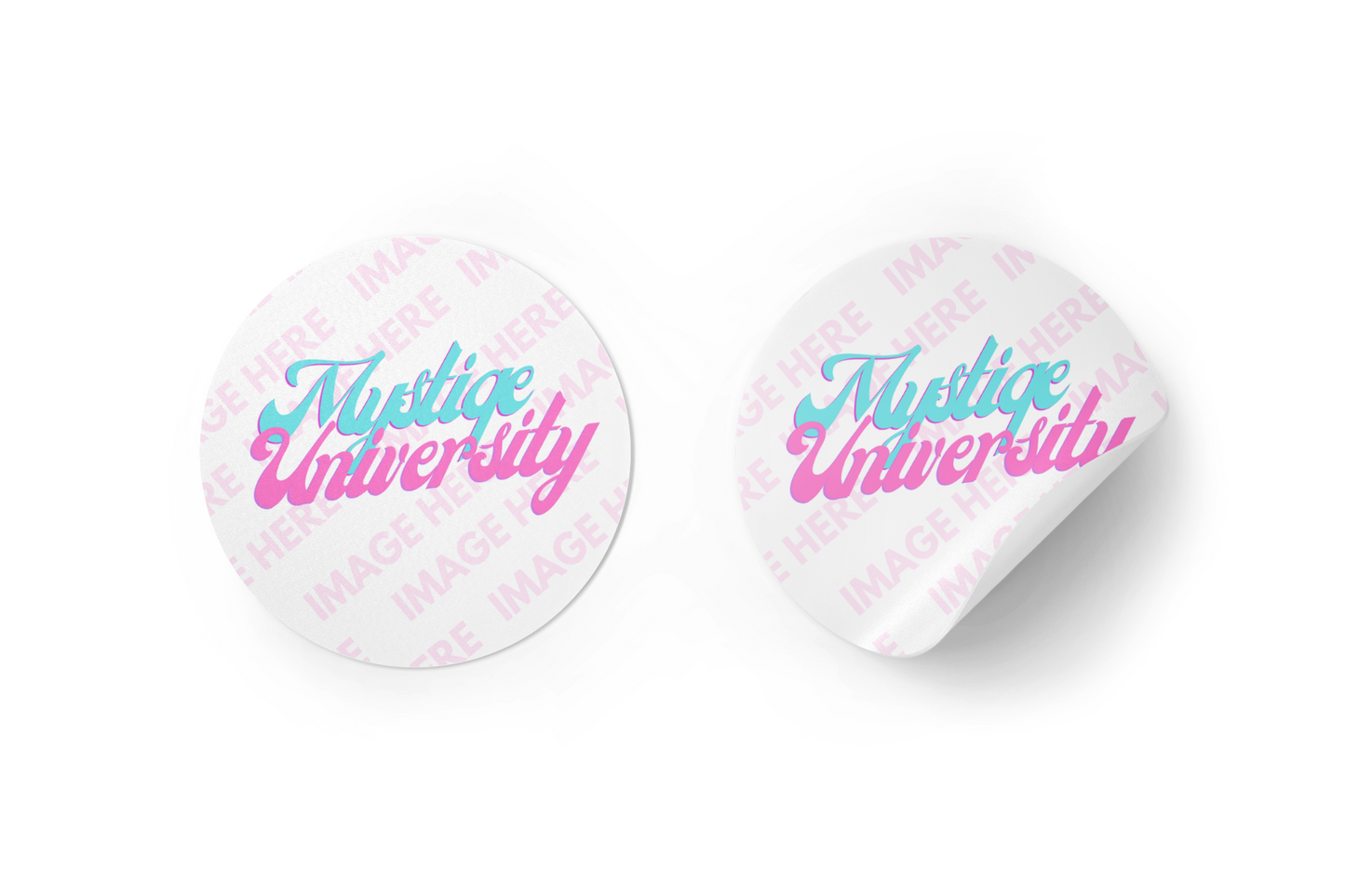 2 Round Sticker Mockup