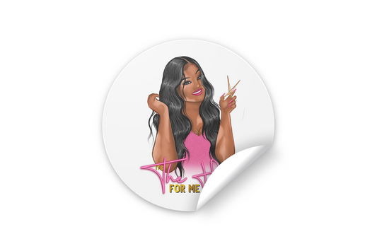 Round Sticker Label with Curled Edge Mockup